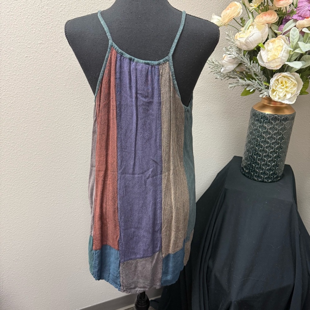 Sacred Threads Boho Patchwork Tank Dress | Rayon Festival Tunic OS - Picture 3 of 7
